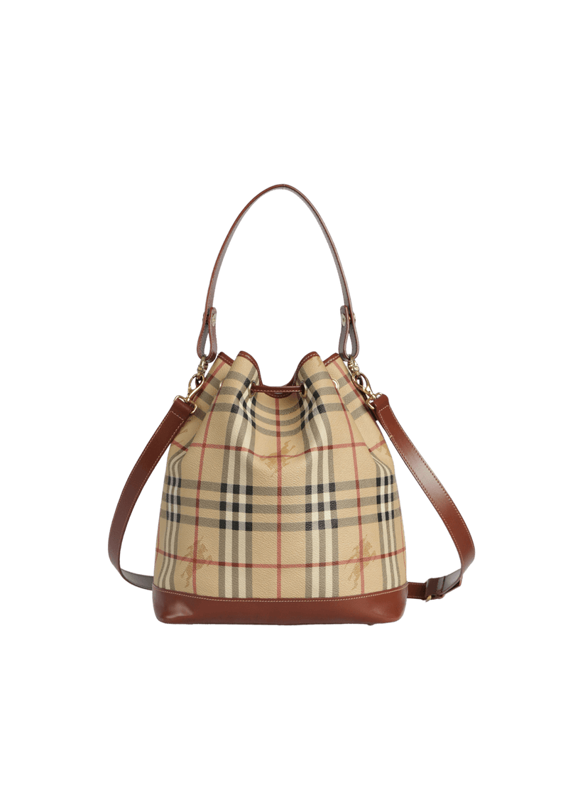 HAYMARKET CHECK BUCKET BAG