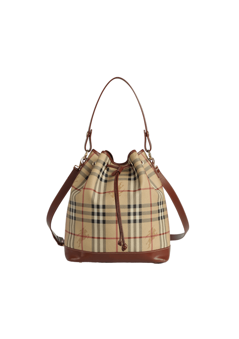 HAYMARKET CHECK BUCKET BAG