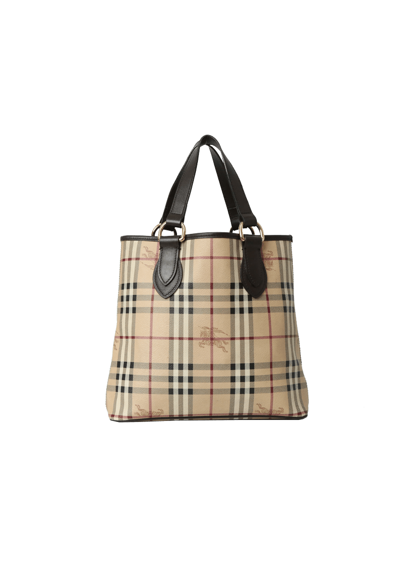 HAYMARKET CHECK CANVAS TOTE