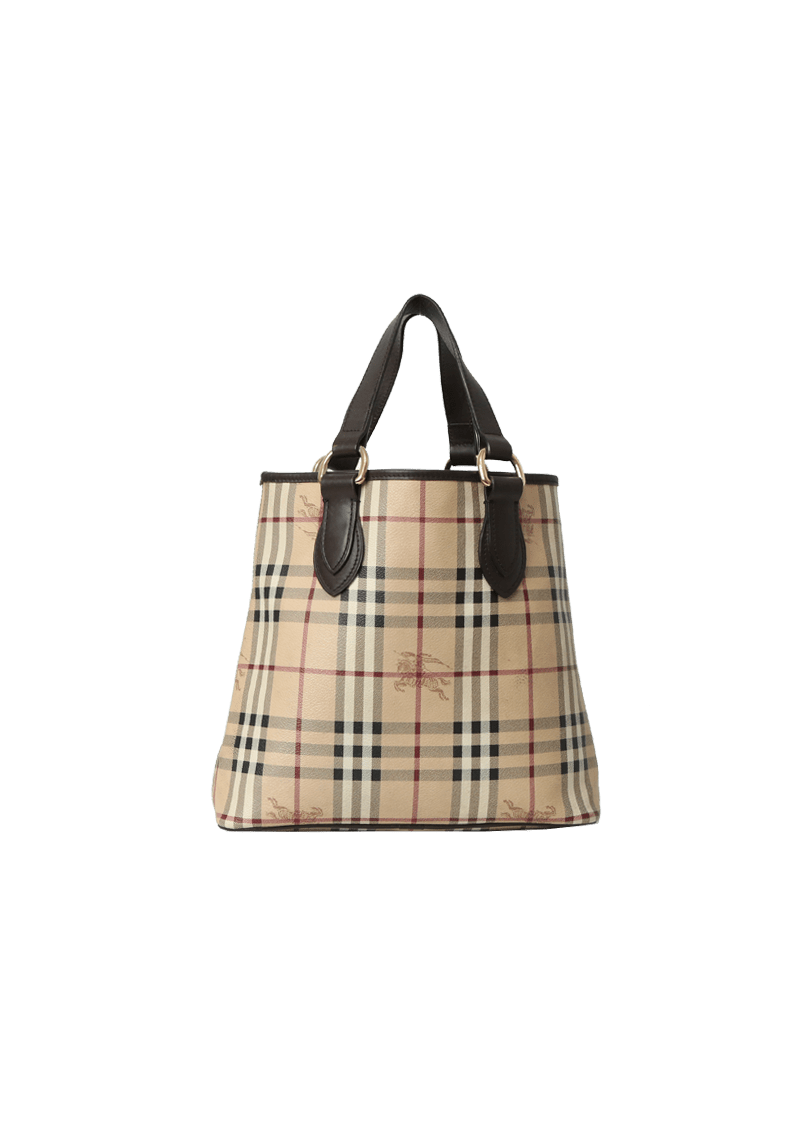 HAYMARKET CHECK CANVAS TOTE