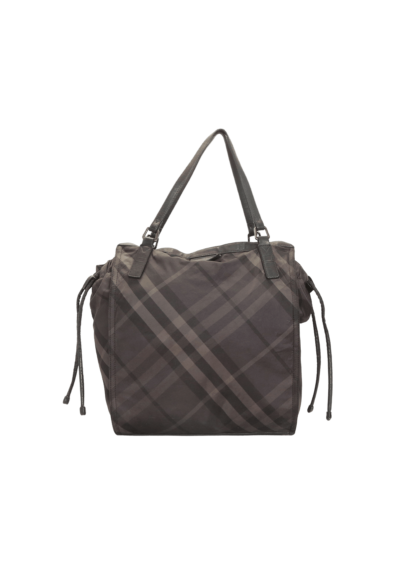 NYLON CHECK BUCKLEIGH TOTE