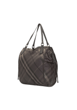 NYLON CHECK BUCKLEIGH TOTE