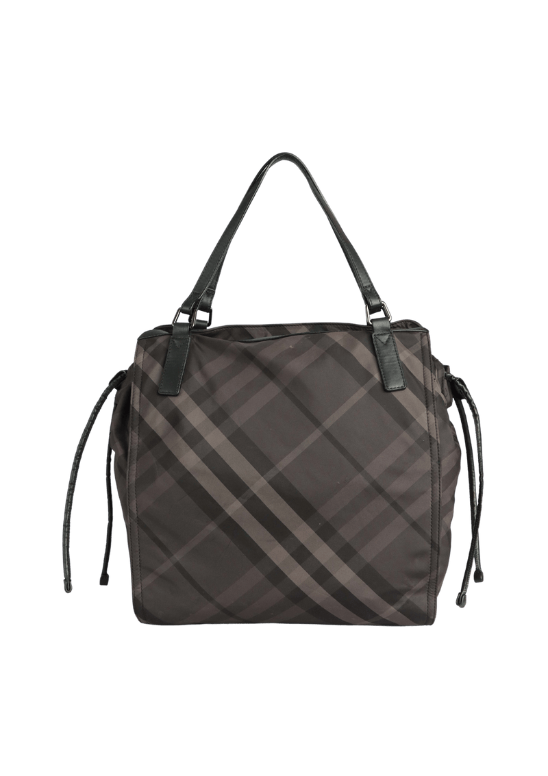 NYLON CHECK BUCKLEIGH TOTE