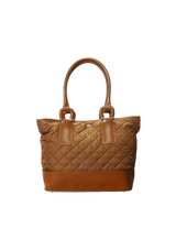 QUILTED NYLON TOTE BAG