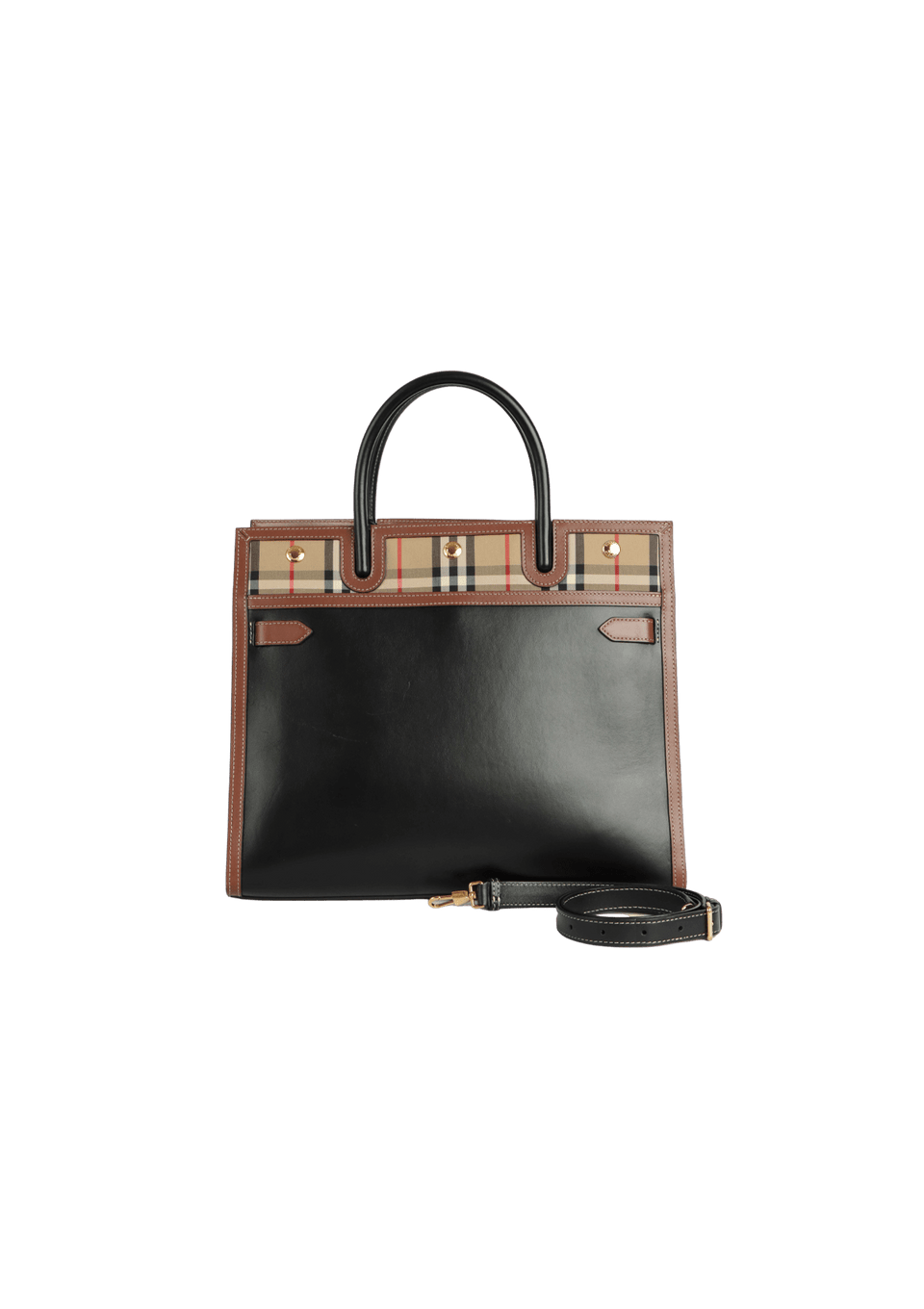 BOLSA BURBERRY VINTAGE CHECK TITLE BAG PRETO ORIGINAL – Gringa