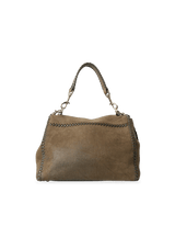 GRAINED LEATHER FLAP BAG