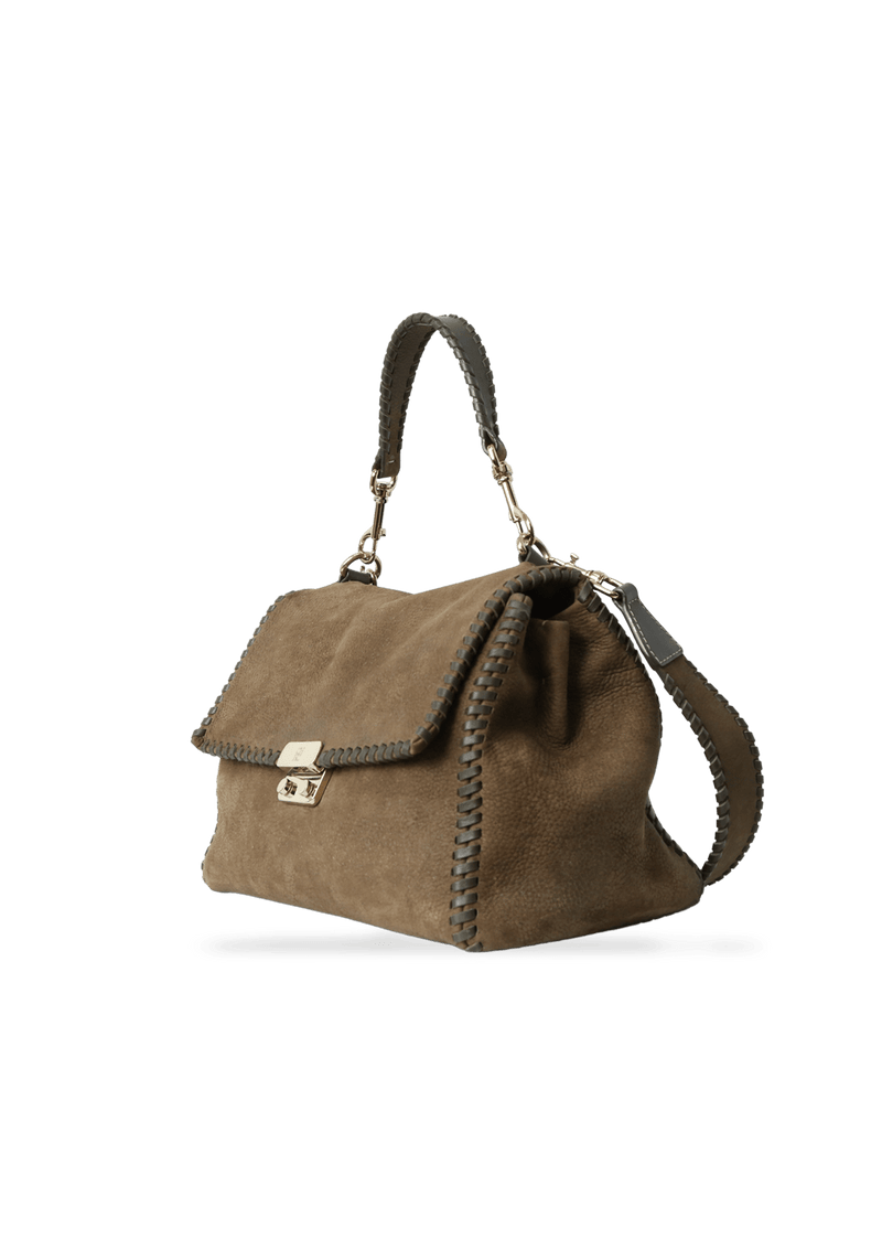 GRAINED LEATHER FLAP BAG