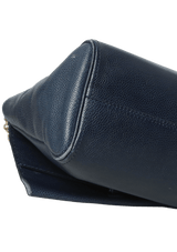 GRAINED LEATHER TOP HANDLE BAG