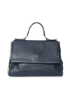 GRAINED LEATHER TOP HANDLE BAG