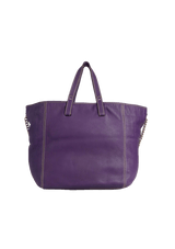 LEATHER CHAIN TOTE BAG