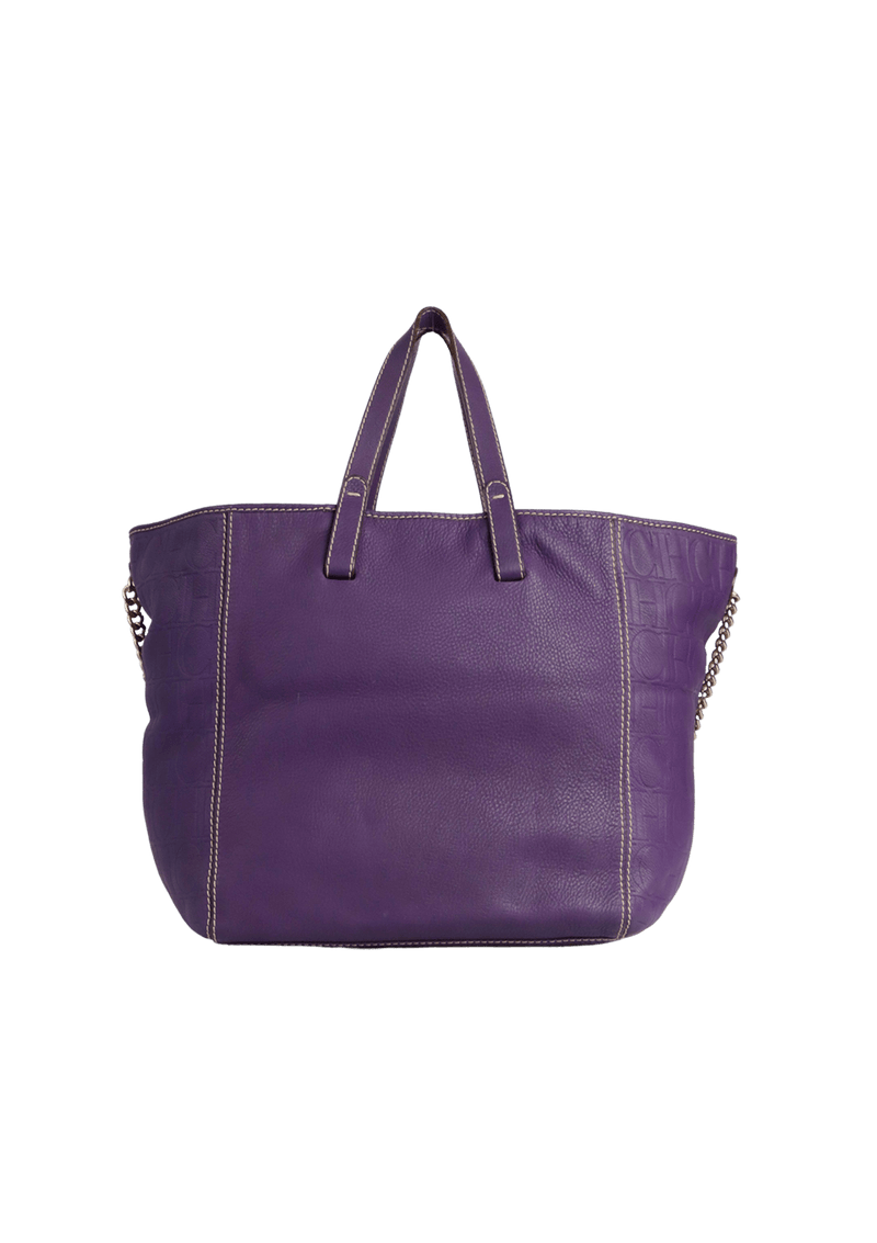 LEATHER CHAIN TOTE BAG