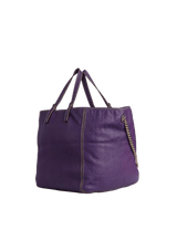 LEATHER CHAIN TOTE BAG