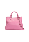 LEATHER CHARM SATCHEL BAG