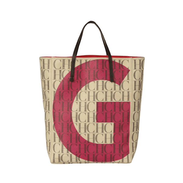 BOLSA CAROLINA HERRERA SIGNATURE TOTE OFF WHITE ORIGINAL Gringa