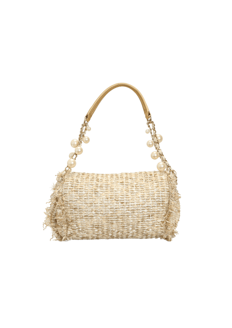 TWEED EMBELLISHED PEARL BAG