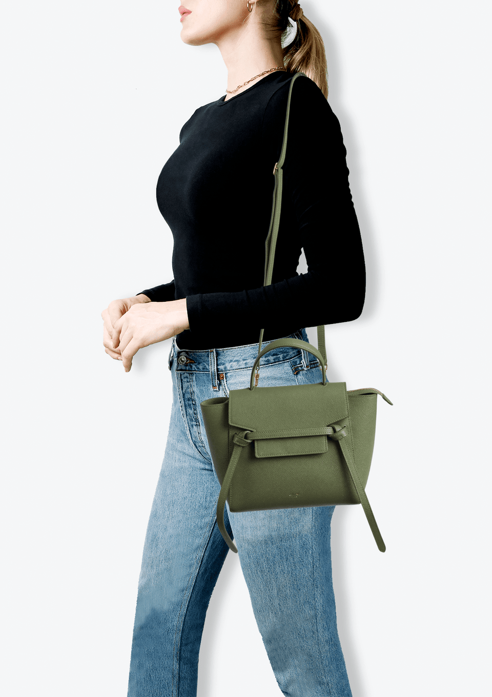 BOLSA CELINE NANO BELT BAG VERDE ORIGINAL – Gringa