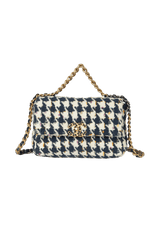 19 MEDIUM TWEED FLAP BAG