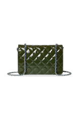 BRILLIANT WALLET ON CHAIN QUILTED PATENT