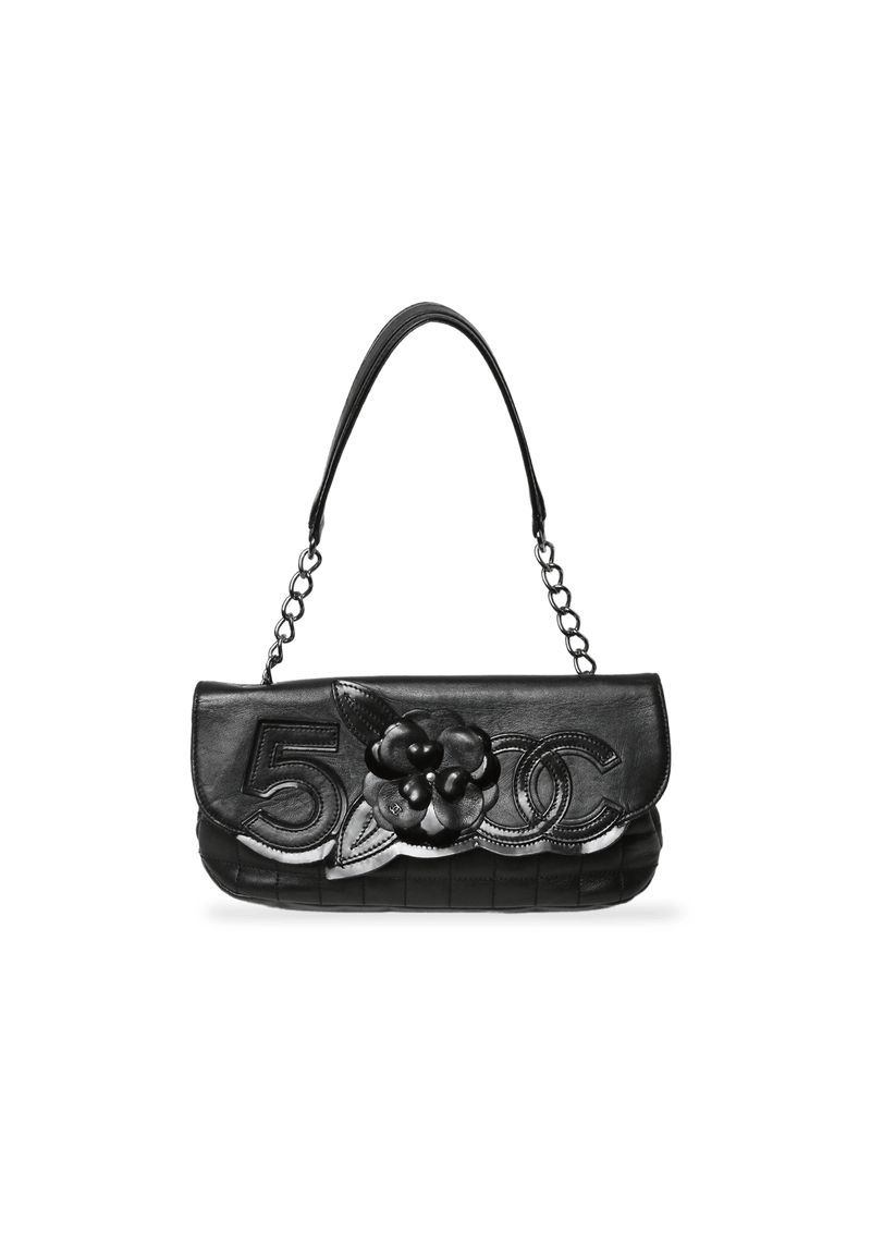 CAMELLIA NO. 5 QUILTED FLAP BAG