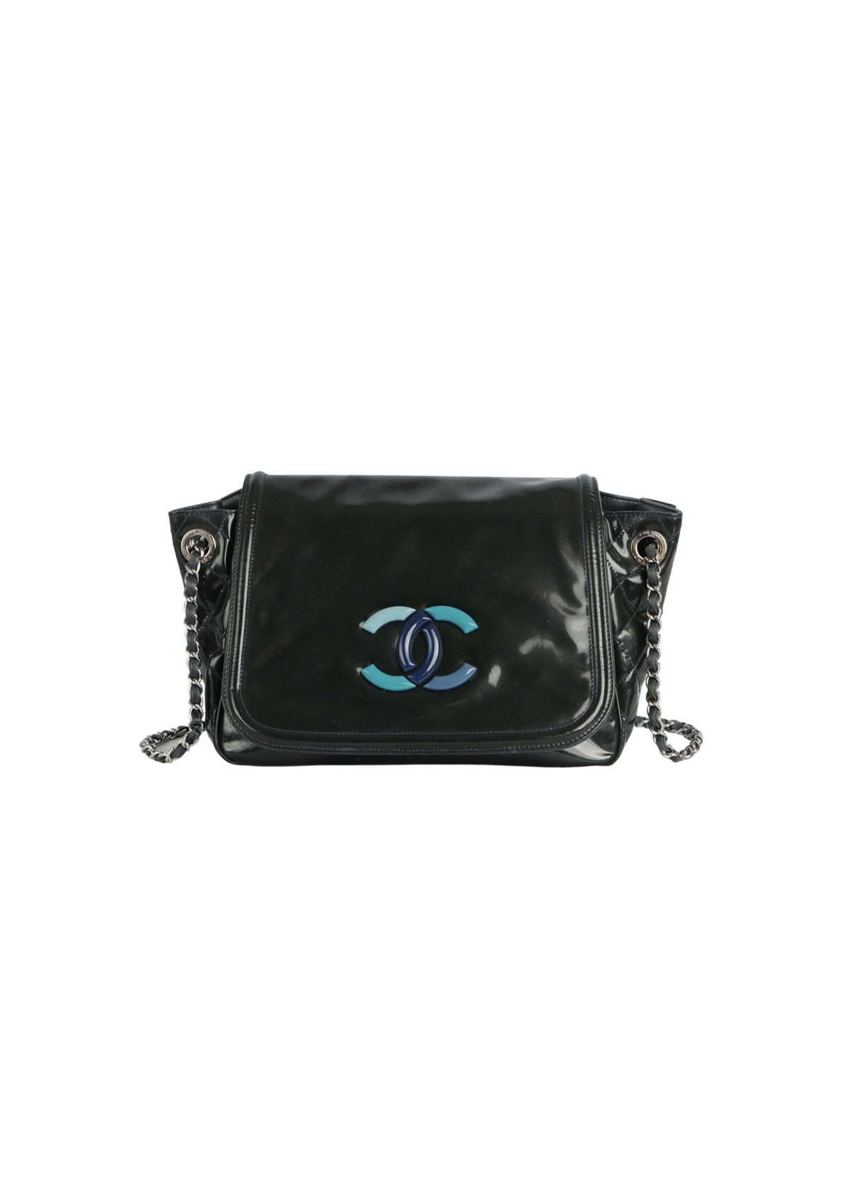 CHANEL② BOLSA CHANEL CC LIPSTICK ACCORDION FLAP BAG AZUL ORIGINAL – Gringa