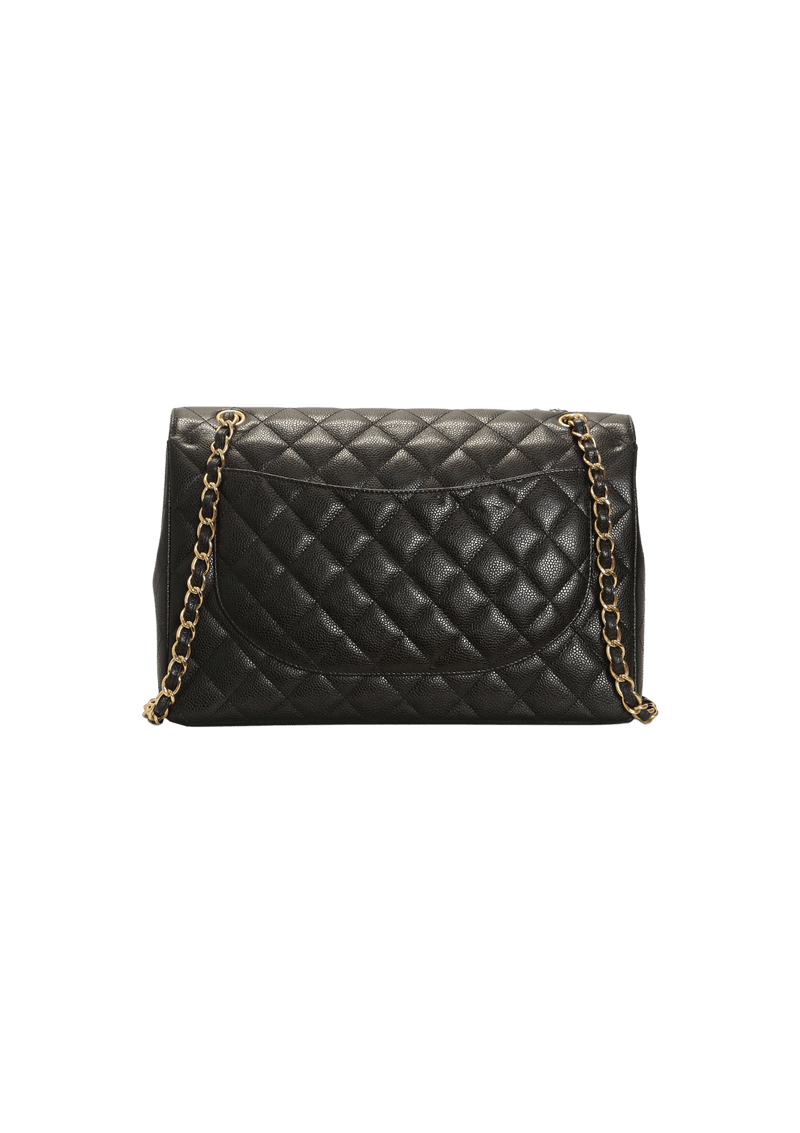 CLASSIC MAXI DOUBLE FLAP BAG CAVIAR