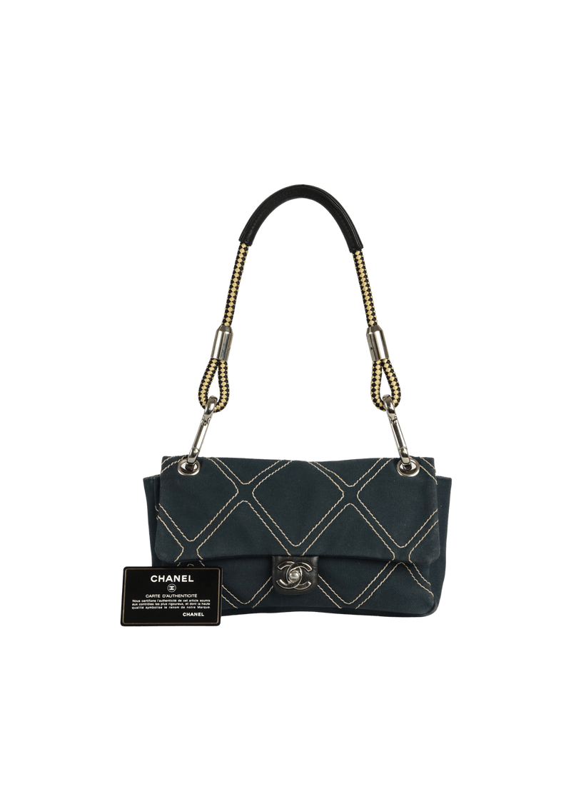 DIAMOND QUILT FLAP BAG