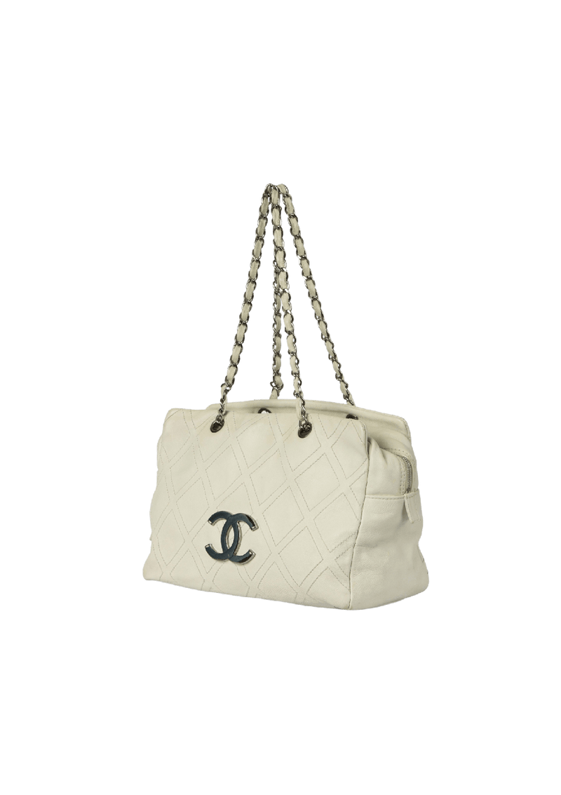 BOLSA CHANEL DIAMOND STITCH TOTE CALFSKIN OFF WHITE ORIGINAL – Gringa