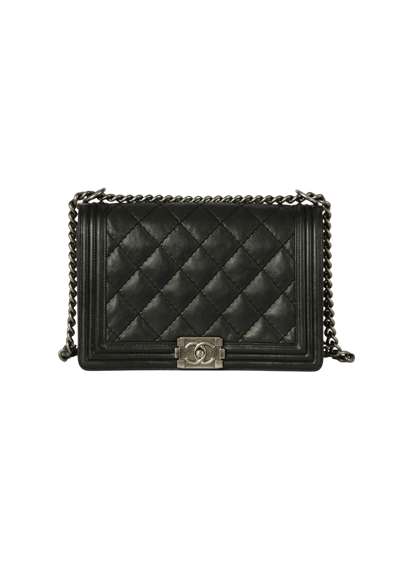 Chanel double stitch boy on sale bag