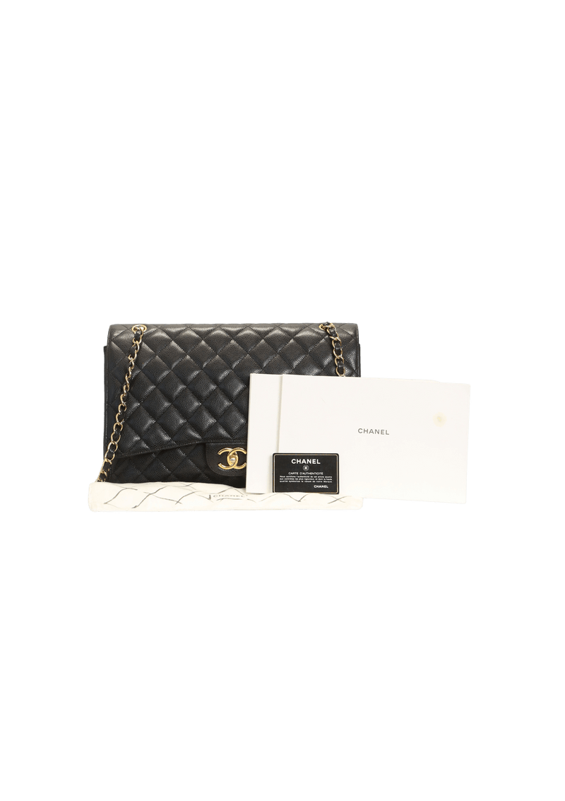 MAXI CLASSIC DOUBLE FLAP CAVIAR