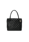 MEDALLION QUILTED CAVIAR TOTE