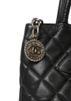 MEDALLION QUILTED CAVIAR TOTE