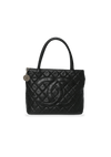 MEDALLION QUILTED CAVIAR TOTE