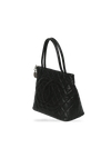 MEDALLION QUILTED CAVIAR TOTE