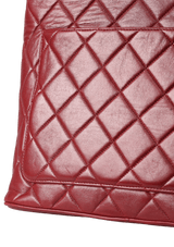 MEDALLION QUILTED LAMBSKIN TOTE