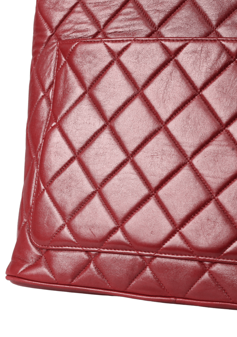 MEDALLION QUILTED LAMBSKIN TOTE