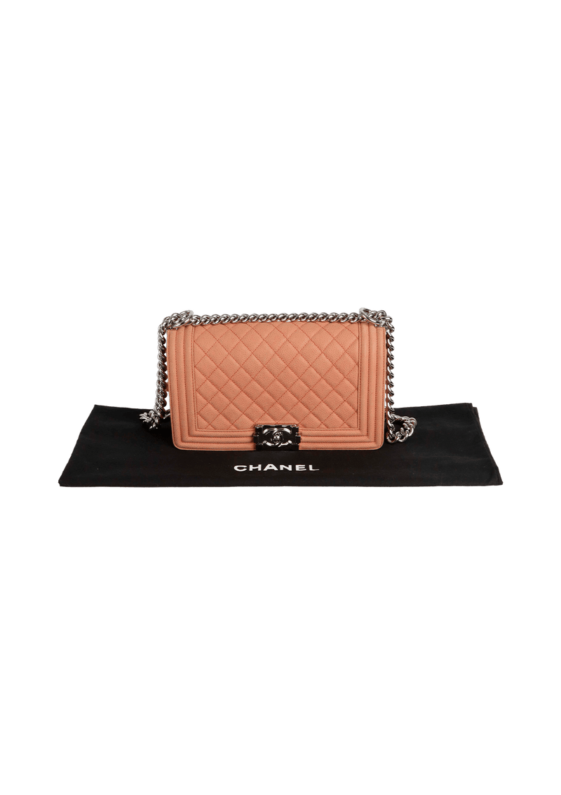 MEDIUM BOY BAG SUEDE CAVIAR