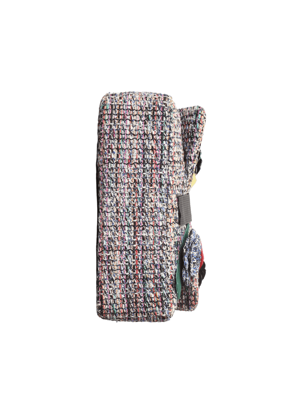 MEDIUM CC TWEED CAMELLIA FLAP BAG