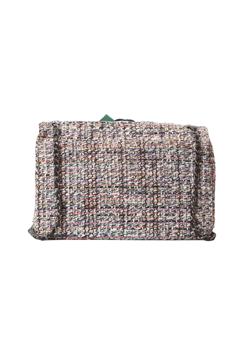 MEDIUM CC TWEED CAMELLIA FLAP BAG