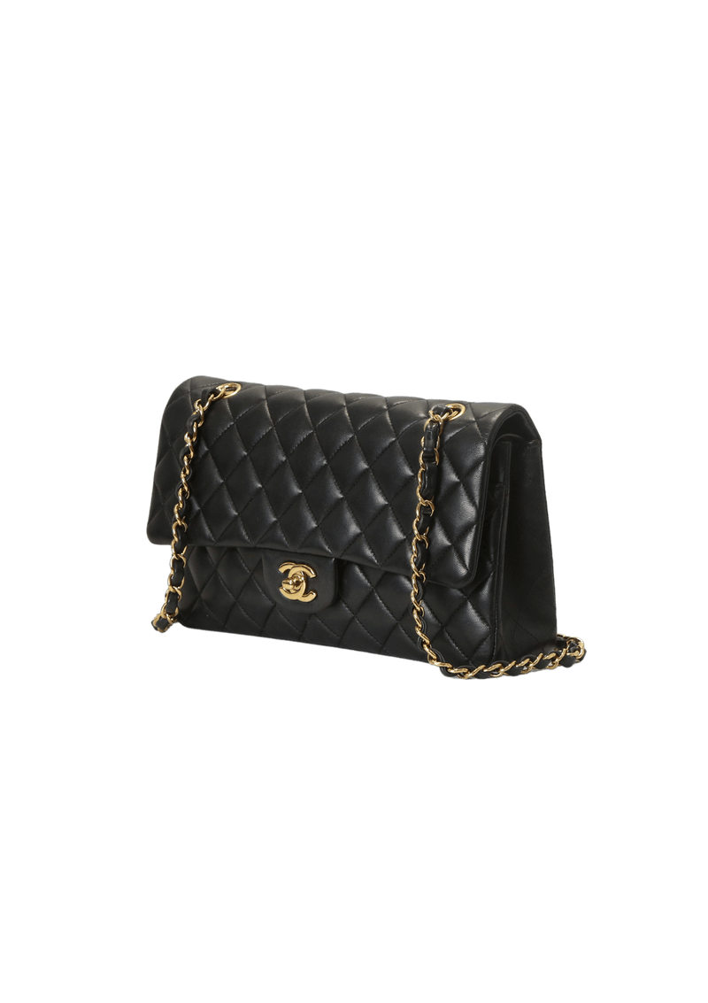 MEDIUM CLASSIC DOUBLE FLAP LAMBSKIN