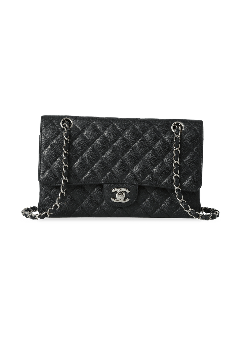 MEDIUM CLASSIC DOUBLE FLAP CAVIAR