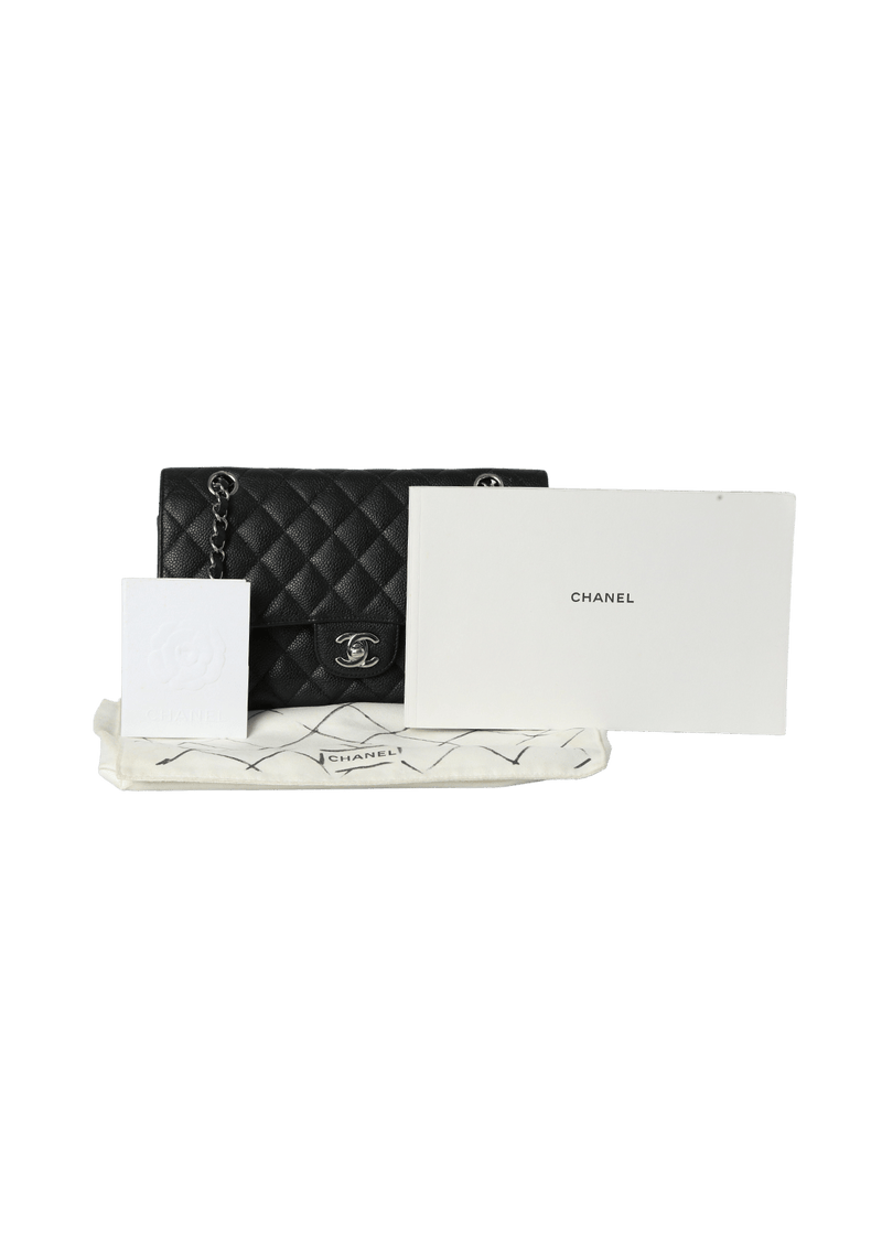 MEDIUM CLASSIC DOUBLE FLAP CAVIAR