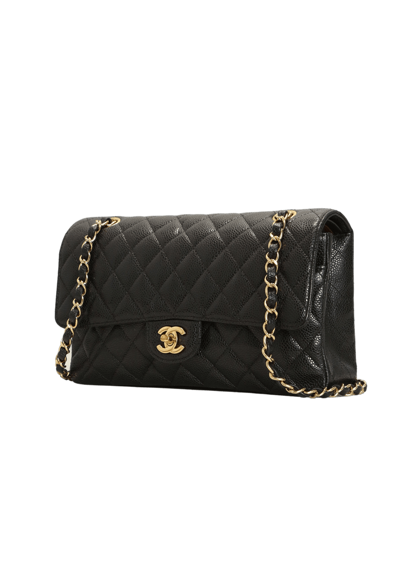 MEDIUM CLASSIC DOUBLE FLAP CAVIAR