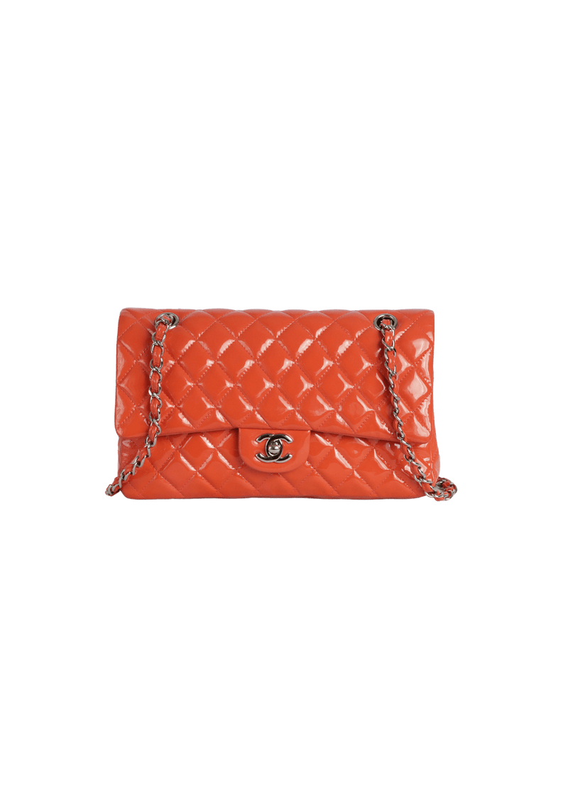 MEDIUM CLASSIC DOUBLE FLAP PATENT CALFSKIN