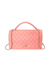 MEDIUM CLASSIC FLAP TIED LAMBSKIN