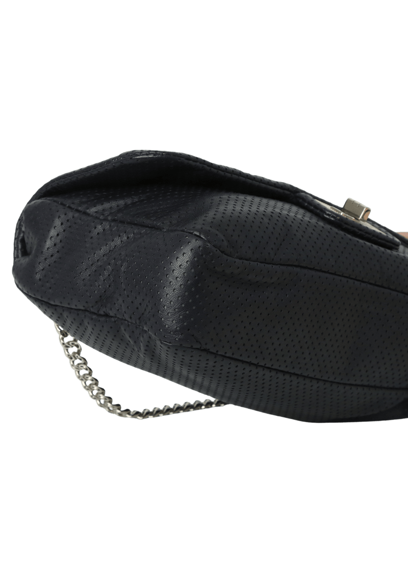 MEDIUM PERFORATED DRILL CLASSIC FLAP BAG