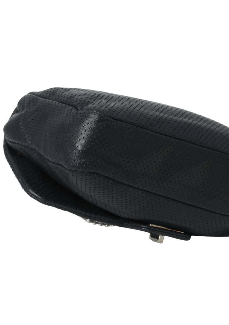 MEDIUM PERFORATED DRILL CLASSIC FLAP BAG