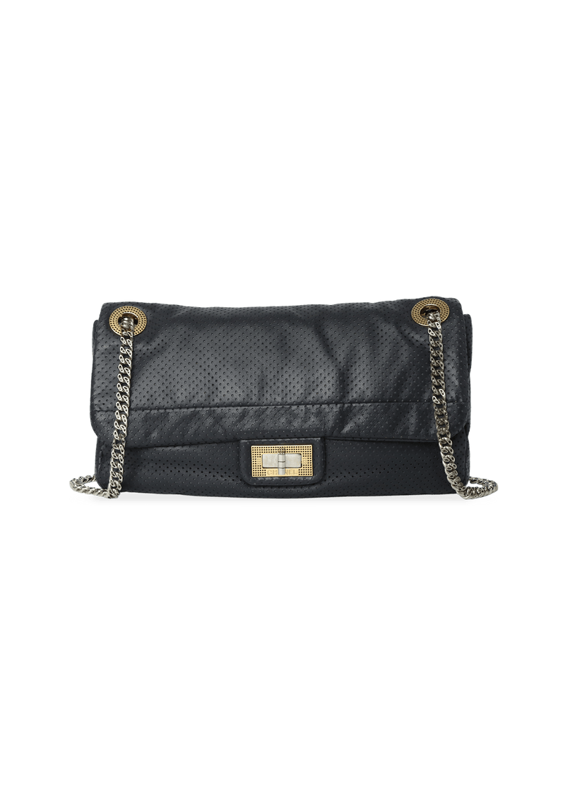 MEDIUM PERFORATED DRILL CLASSIC FLAP BAG