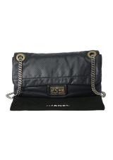 MEDIUM PERFORATED DRILL CLASSIC FLAP BAG