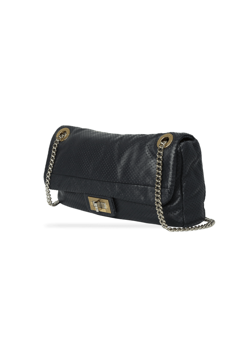 MEDIUM PERFORATED DRILL CLASSIC FLAP BAG