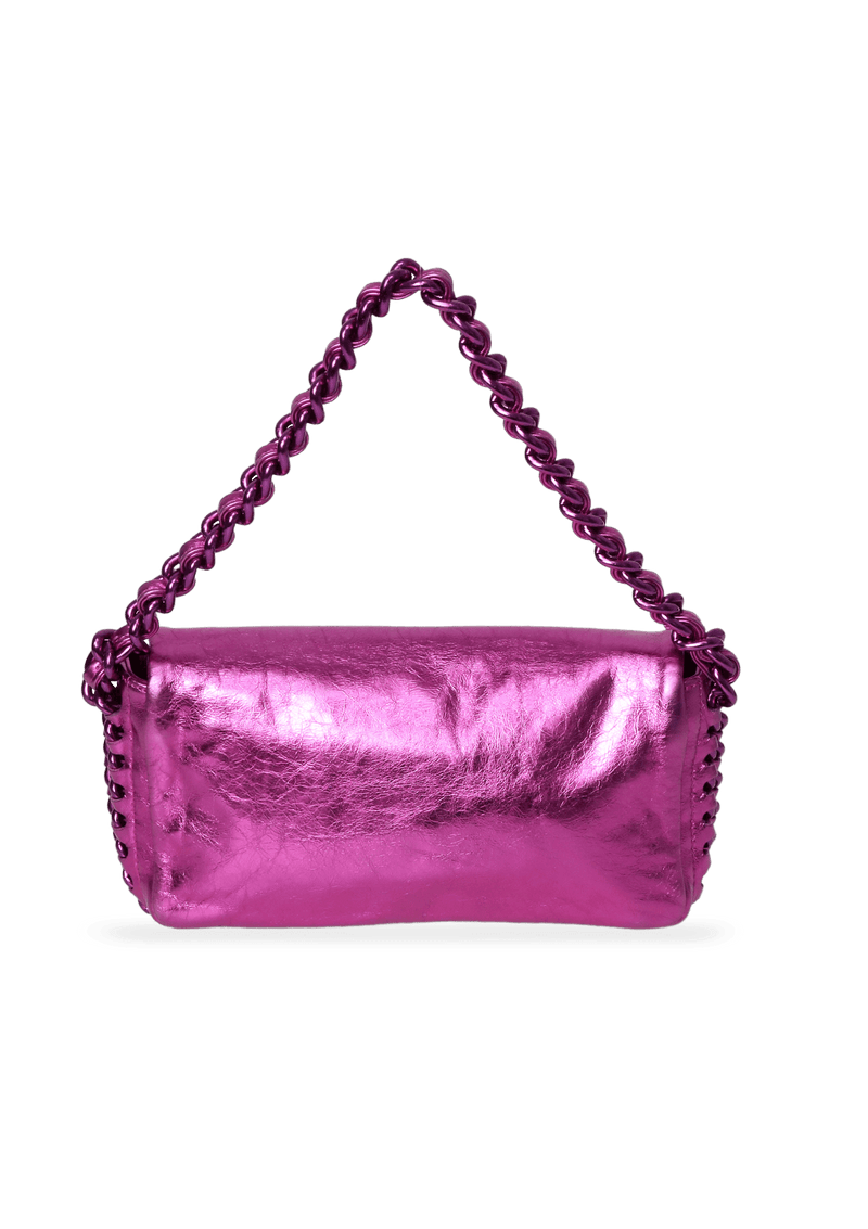 METALLIC MODERN CHAIN FLAP BAG AGED CALFSKIN